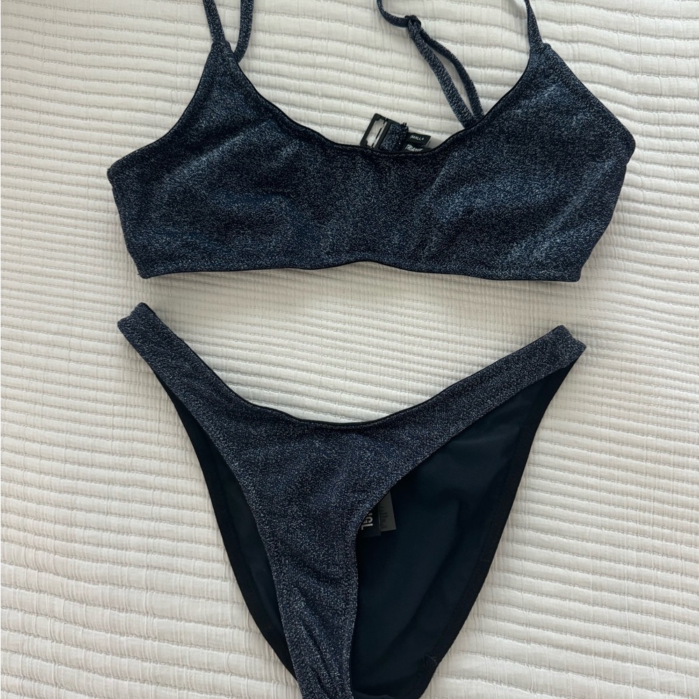Triangl Navy Shimmer Bikini Set